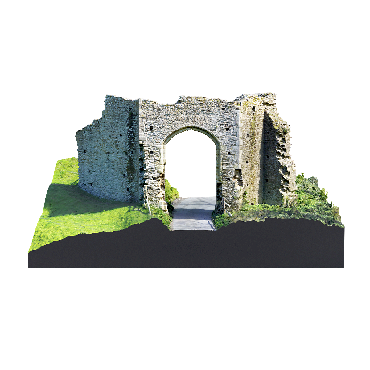 The ruins of the city gate in Winchelsea, UK