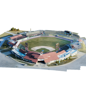 Drone photography of baseball field scenes