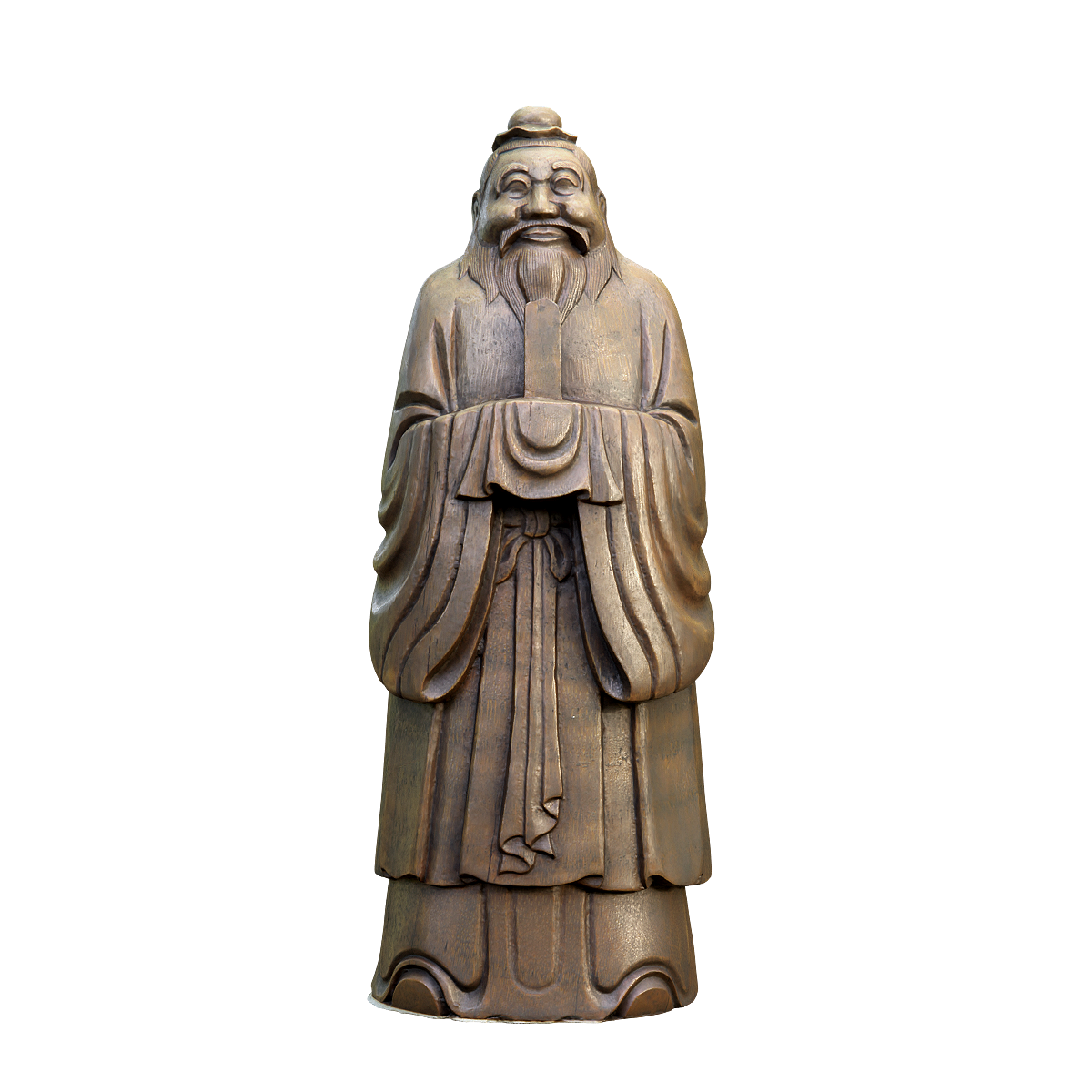 Confucius bamboo root carving