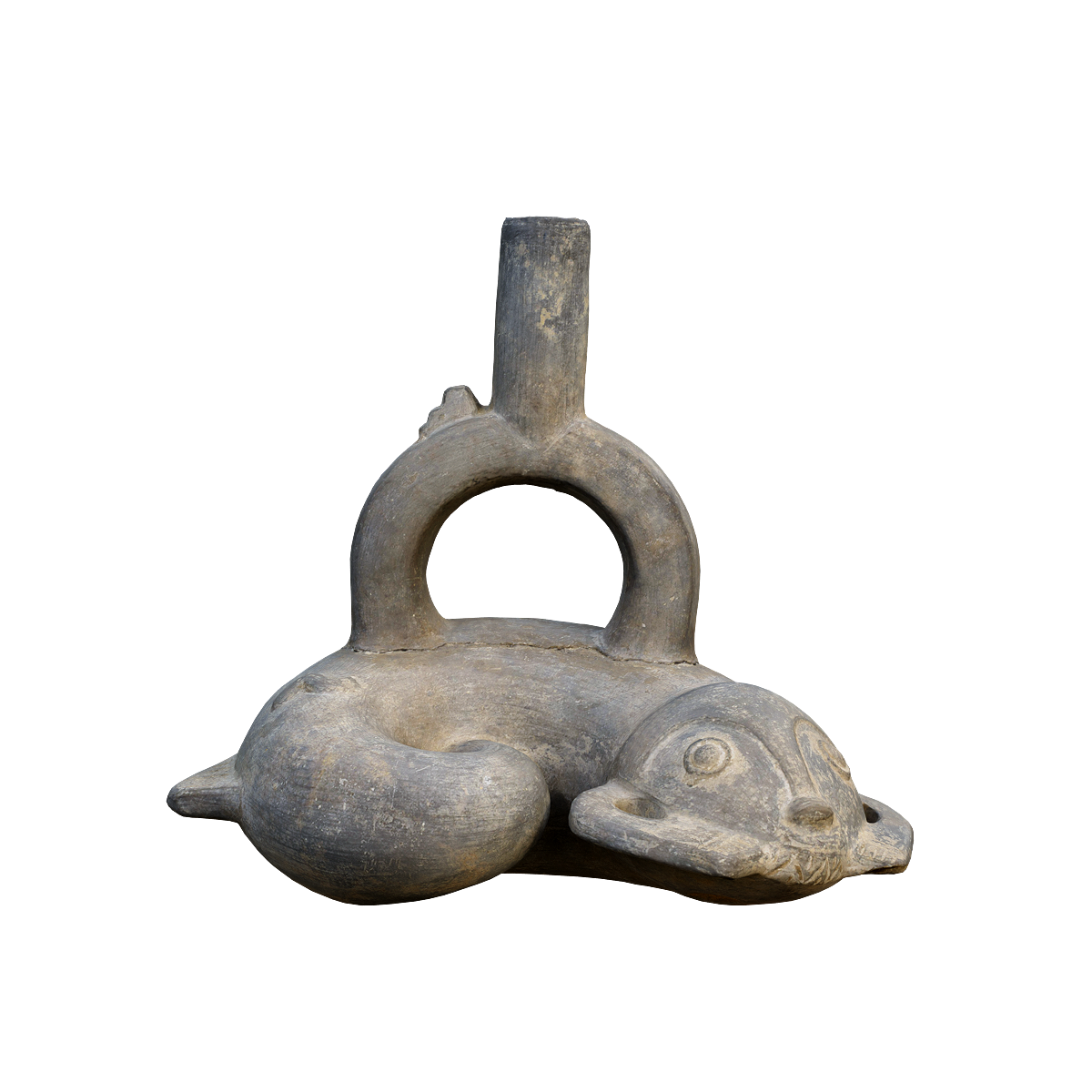 Mammalian shaped stirrup pot - Bonn Collection, America