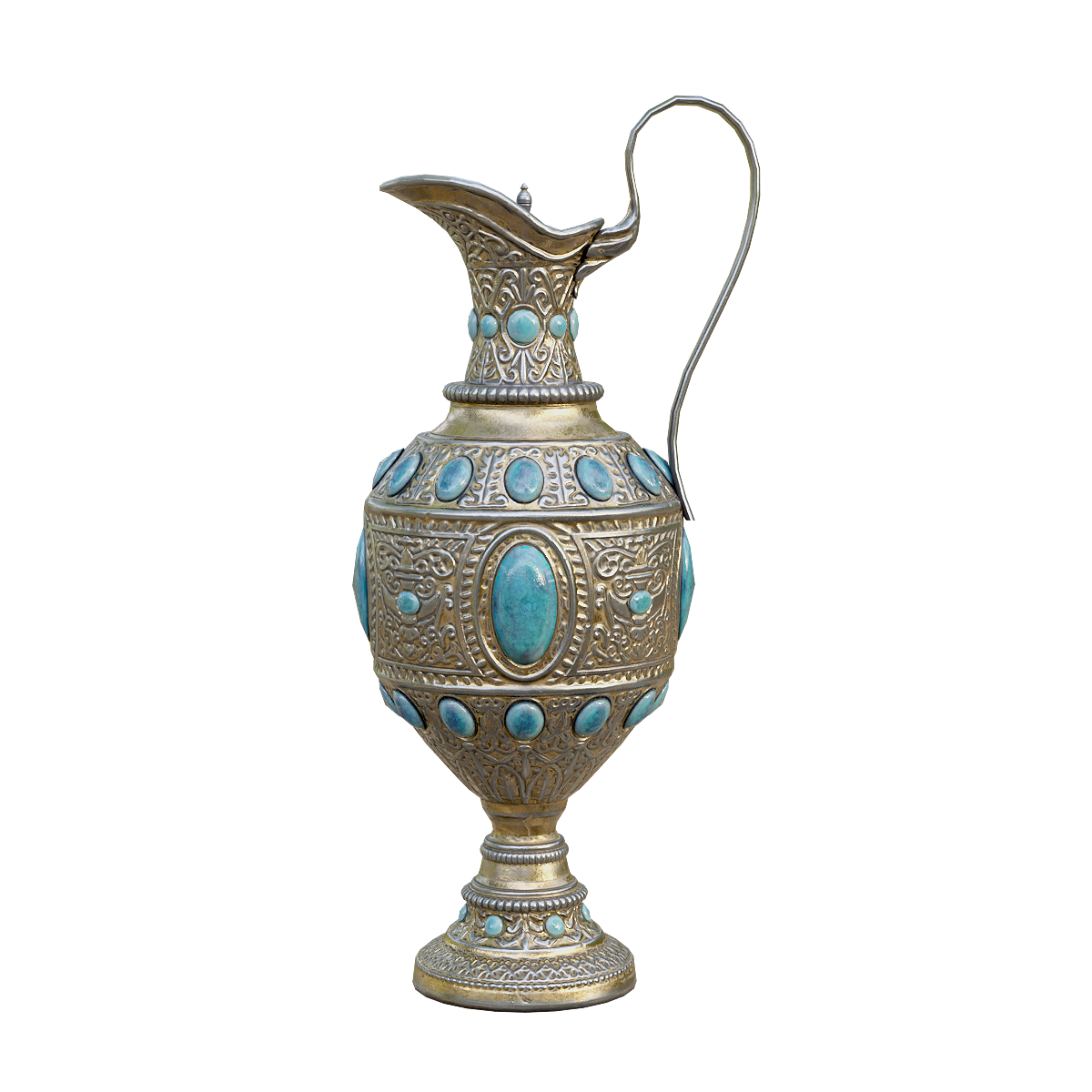 Exquisite silver single ear bottle