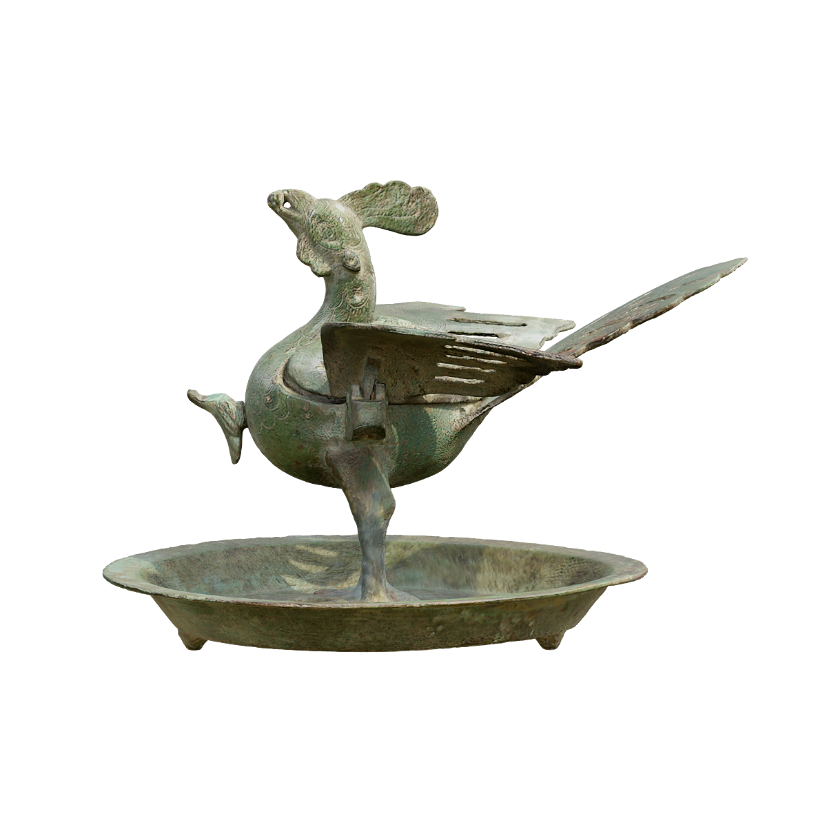 Bird shaped incense burners from the Six Dynasties period in China
