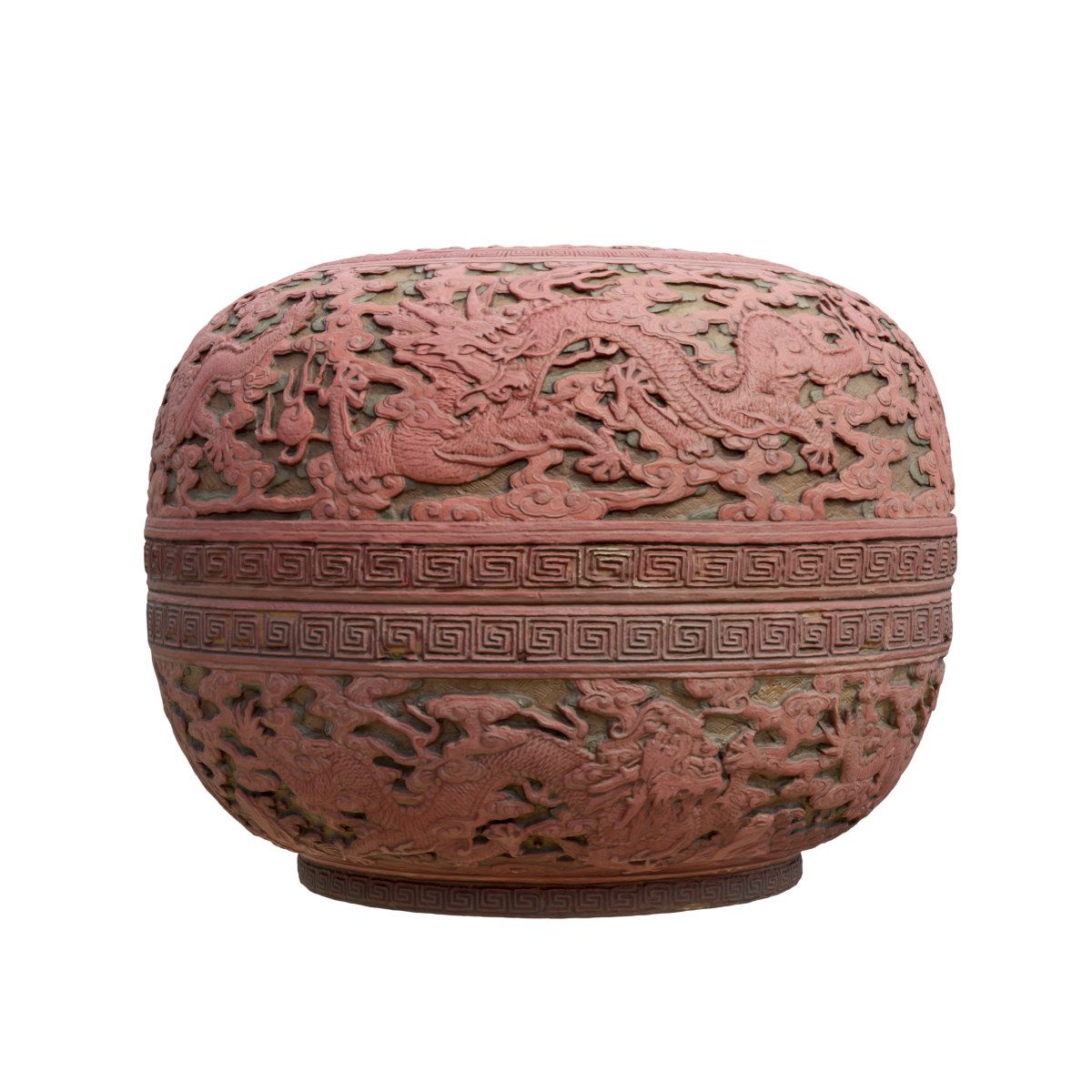 Beijing carved lacquer wooden box - Yagailong University Museum