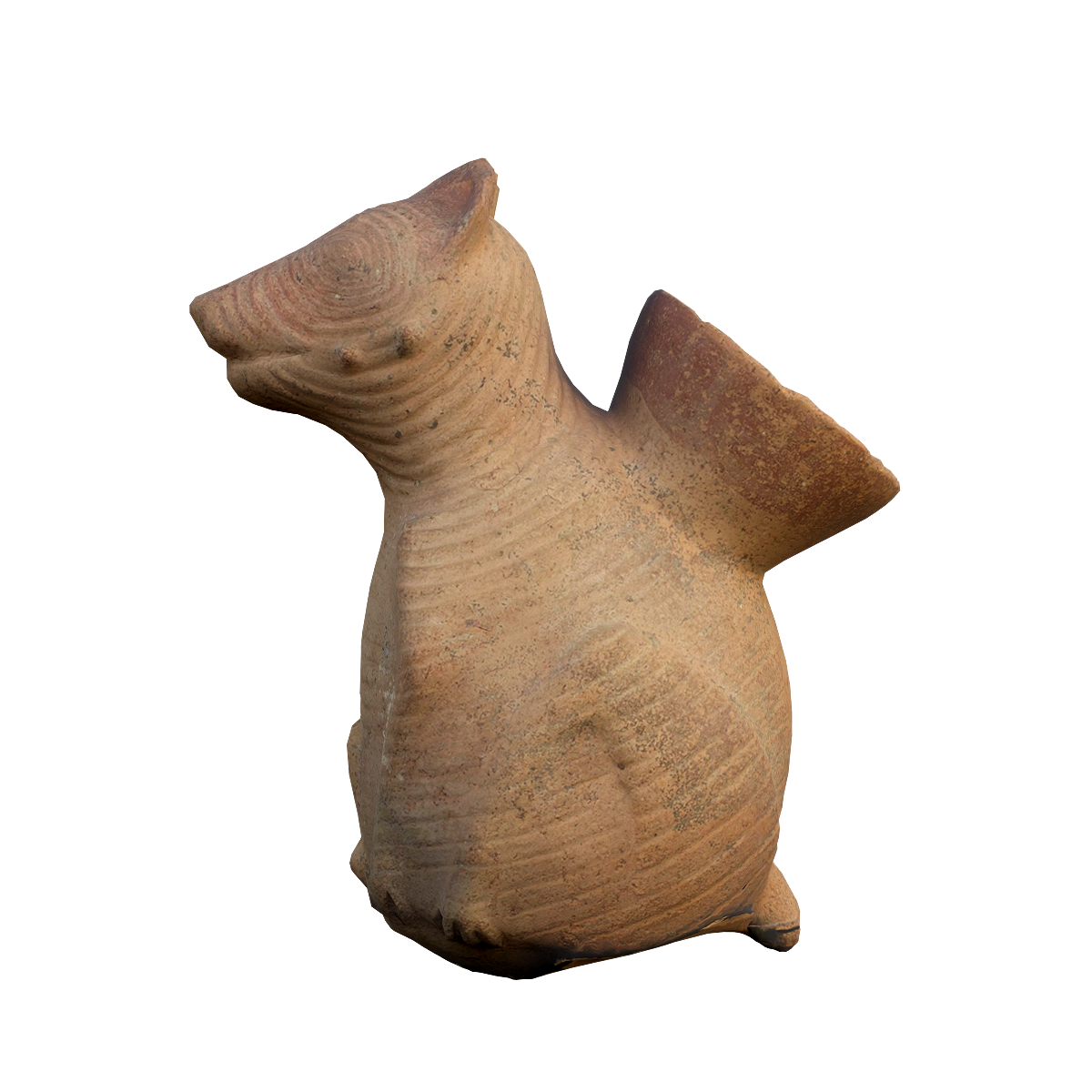 Dog shaped ceramic container