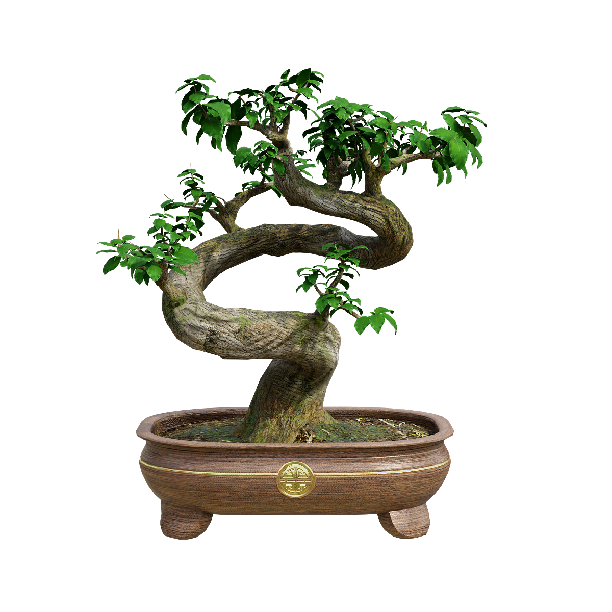 Simulated banyan bonsai