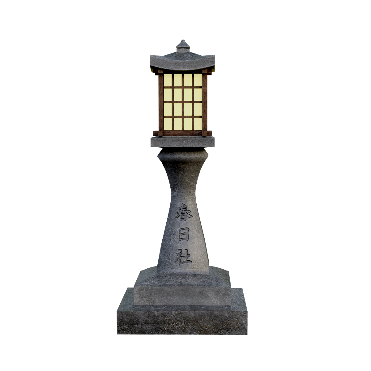 Kasuga Shrine Stone Pillar Lamp in Japan