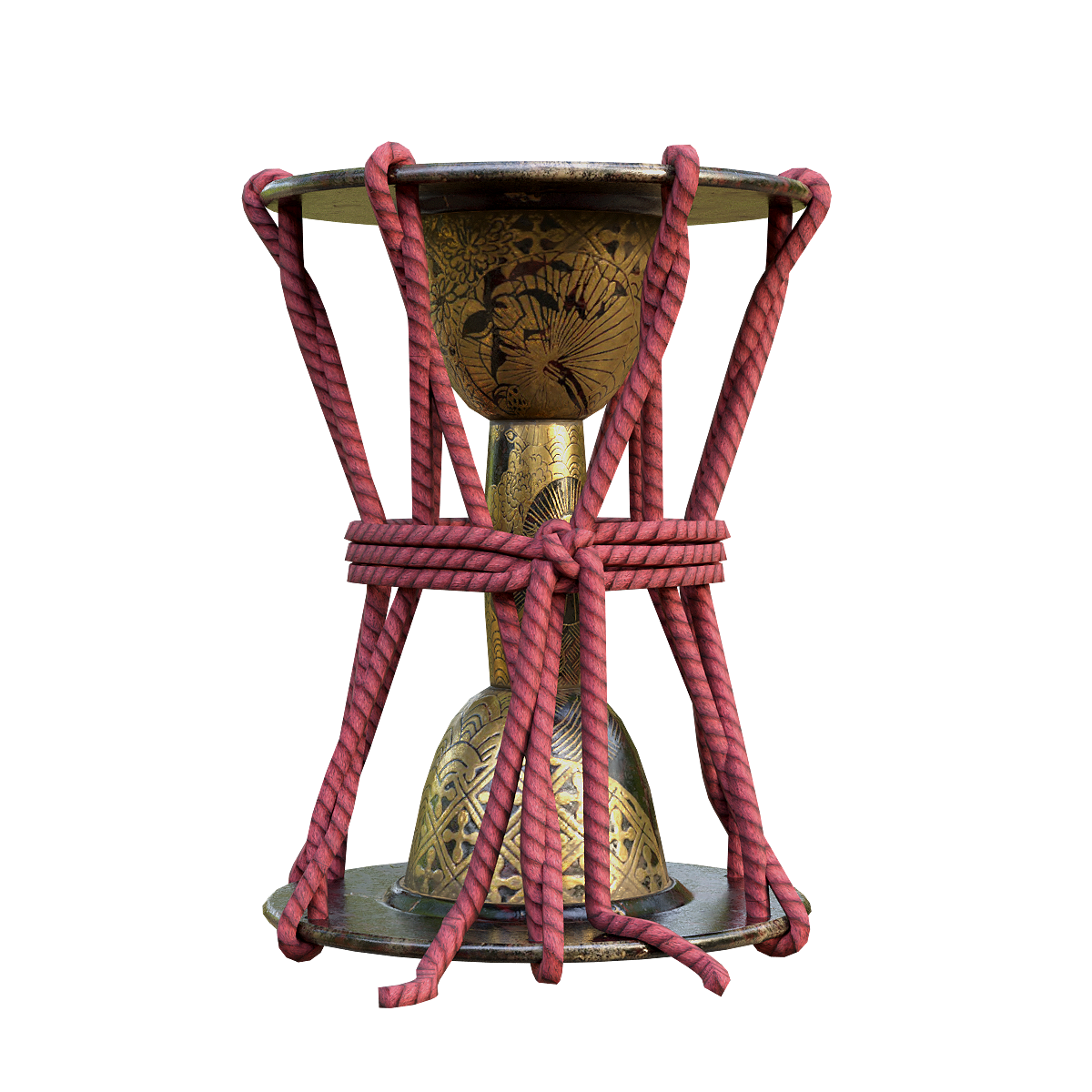 Japanese traditional instrument shoulder drum (red)