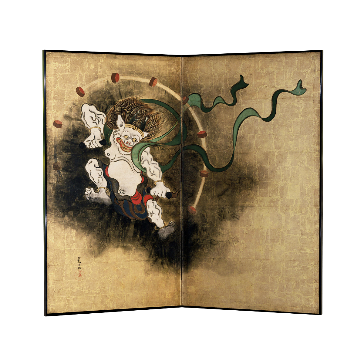 Wind God and Thunder God Screen (Thunder God Screen) - Tokyo National Museum