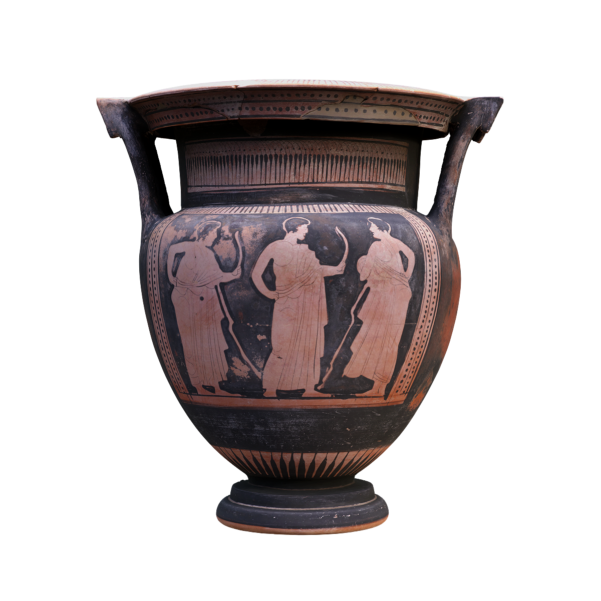 Ancient Greek Red Statue Pottery - Igleio Archaeological Museum