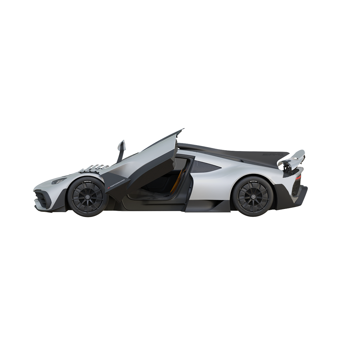 Mercedes AMG ProjectONE white supercar