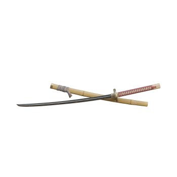 3D model of Japanese samurai sword