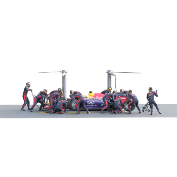 Red Bull Racing Tire Replacement 3D Animation Model