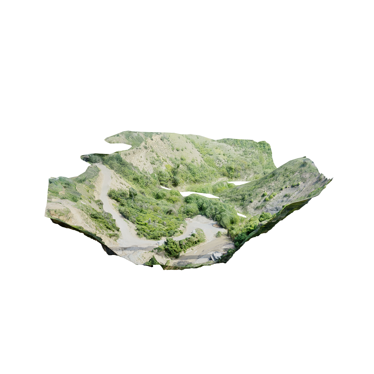 Hilly River Landscape