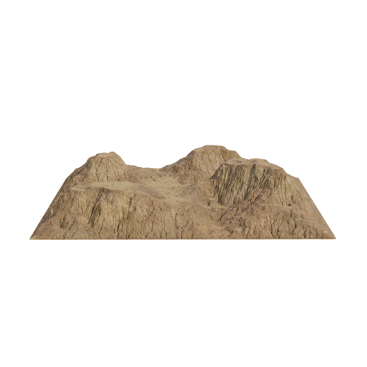Steep mountains with natural terrain