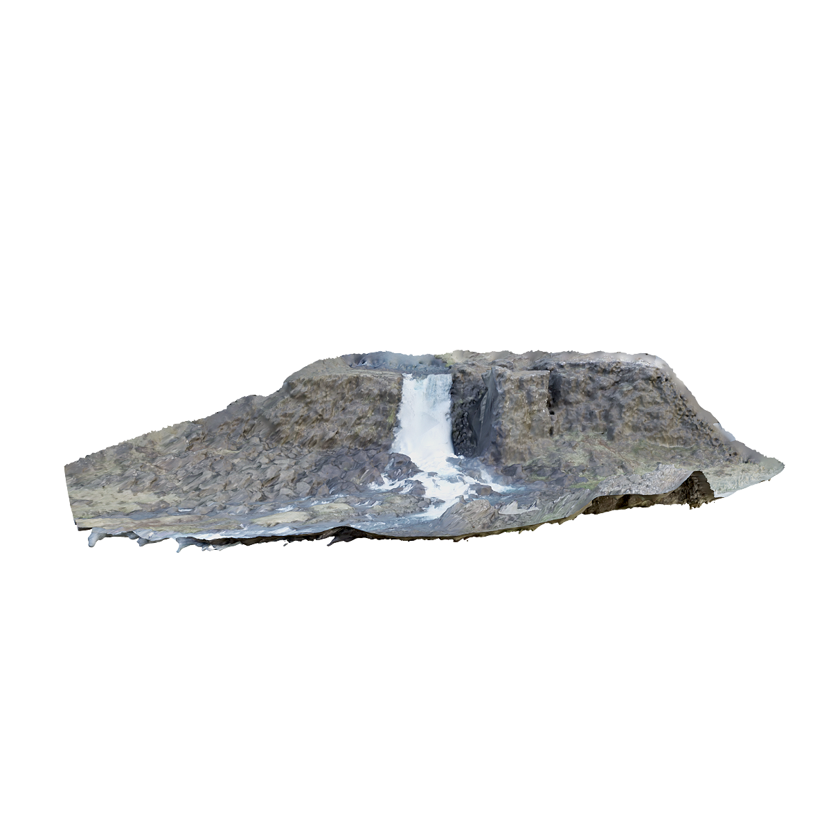 Waterfall Mountain and River Terrain