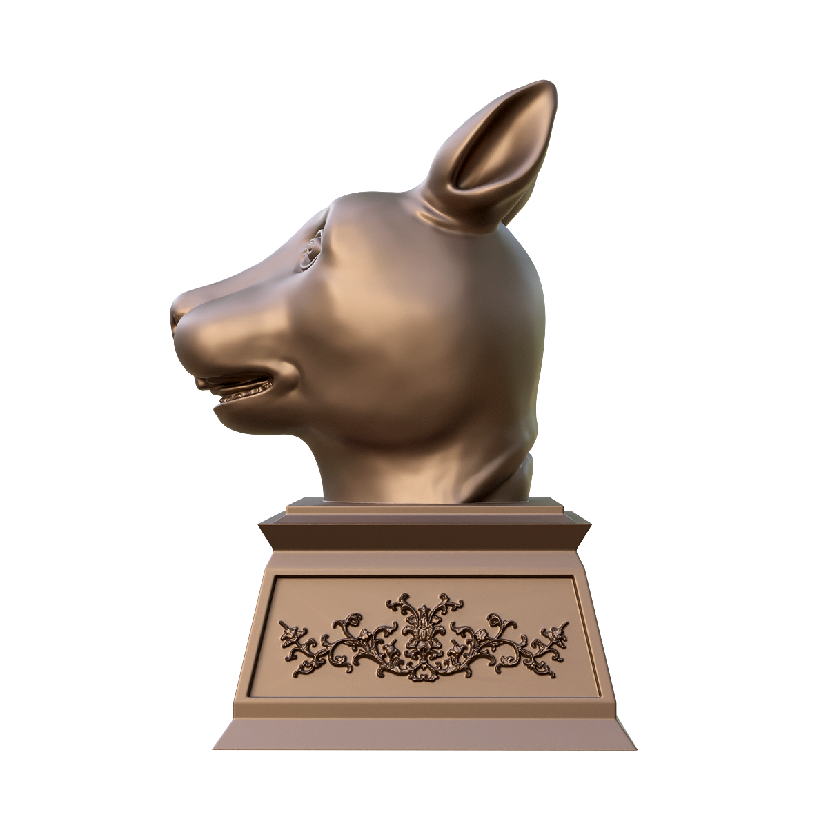 Bronze Statue of the Twelve Zodiac Beasts in Yuanmingyuan - Rabbit Head