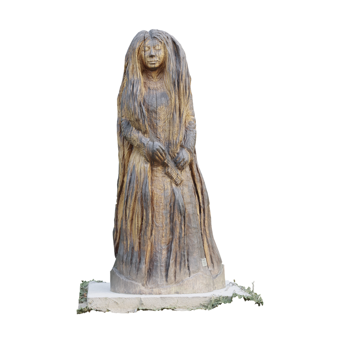 Blonde girl wood carving-Jan Švadlenka