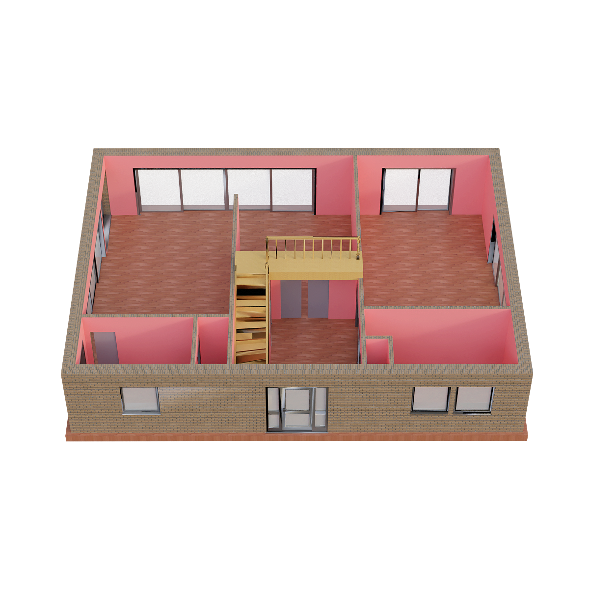 Classic house first floor apartment type 3D model