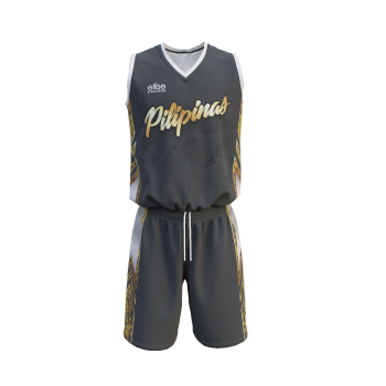 Black gold basketball uniform