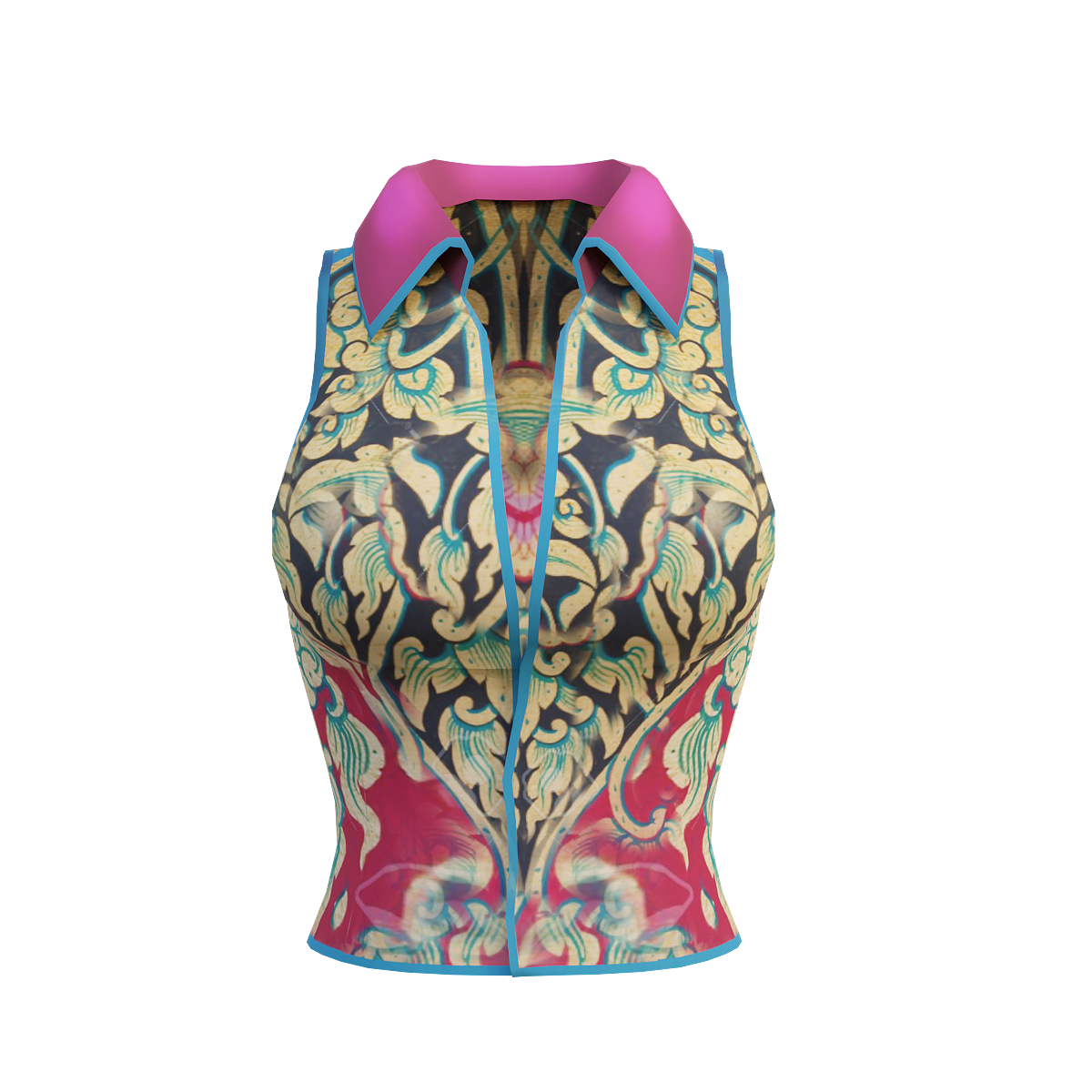 Women's sports vest-red pattern