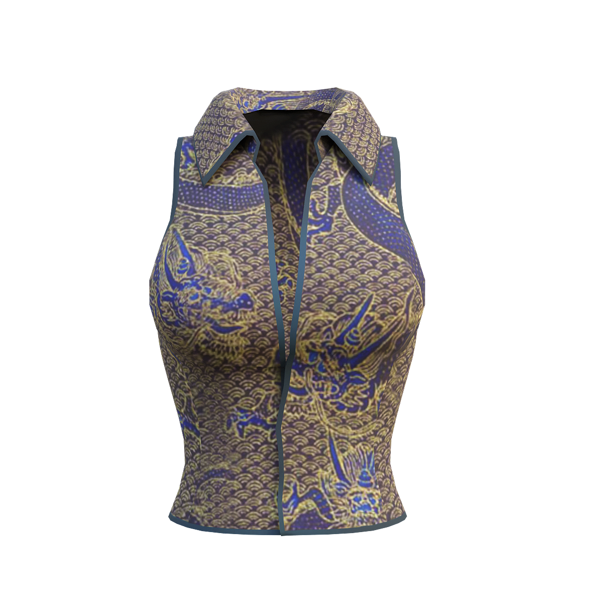 Women's sports vest-dragon scale pattern