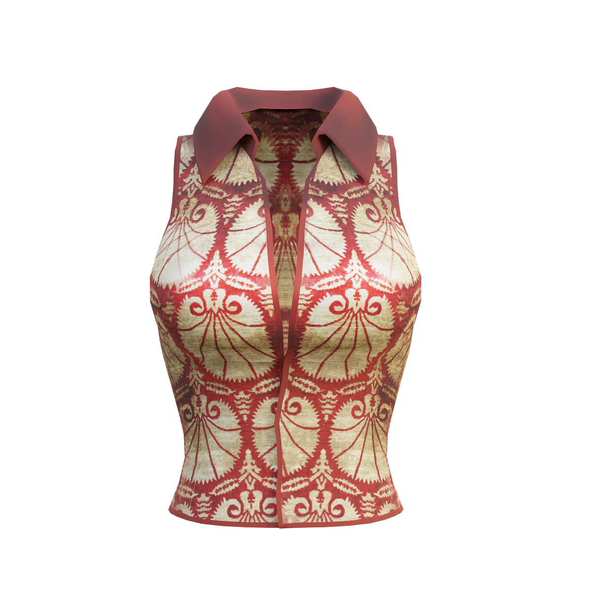 Women's sports vest-red pattern