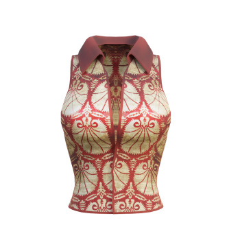 Women's sports vest-red pattern