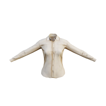 distressed long-sleeved shirt