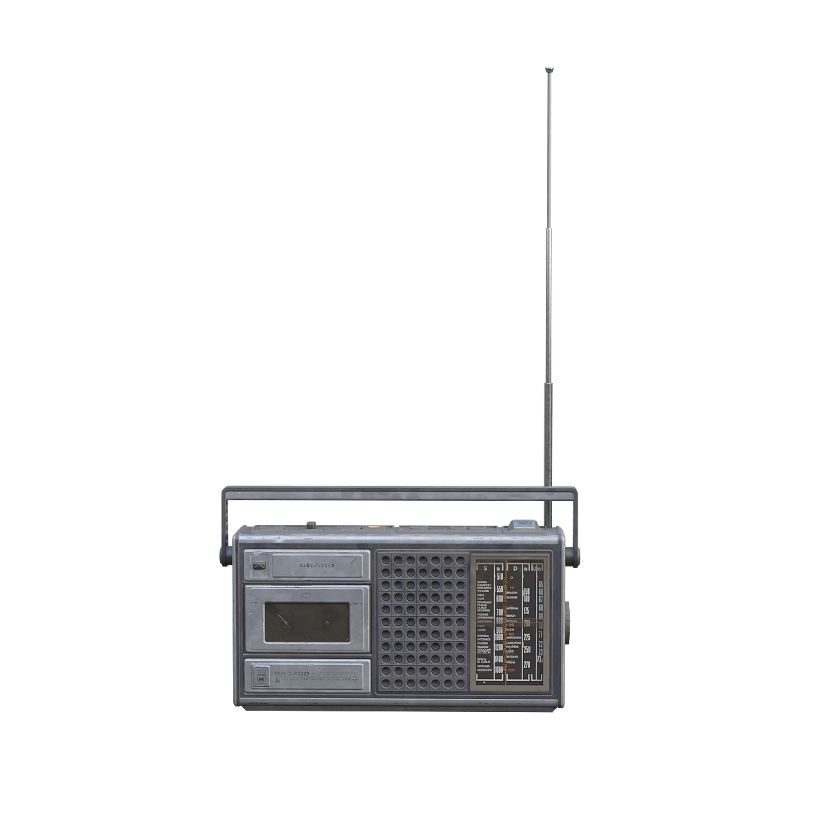 Old-fashioned multi-function tape recorder