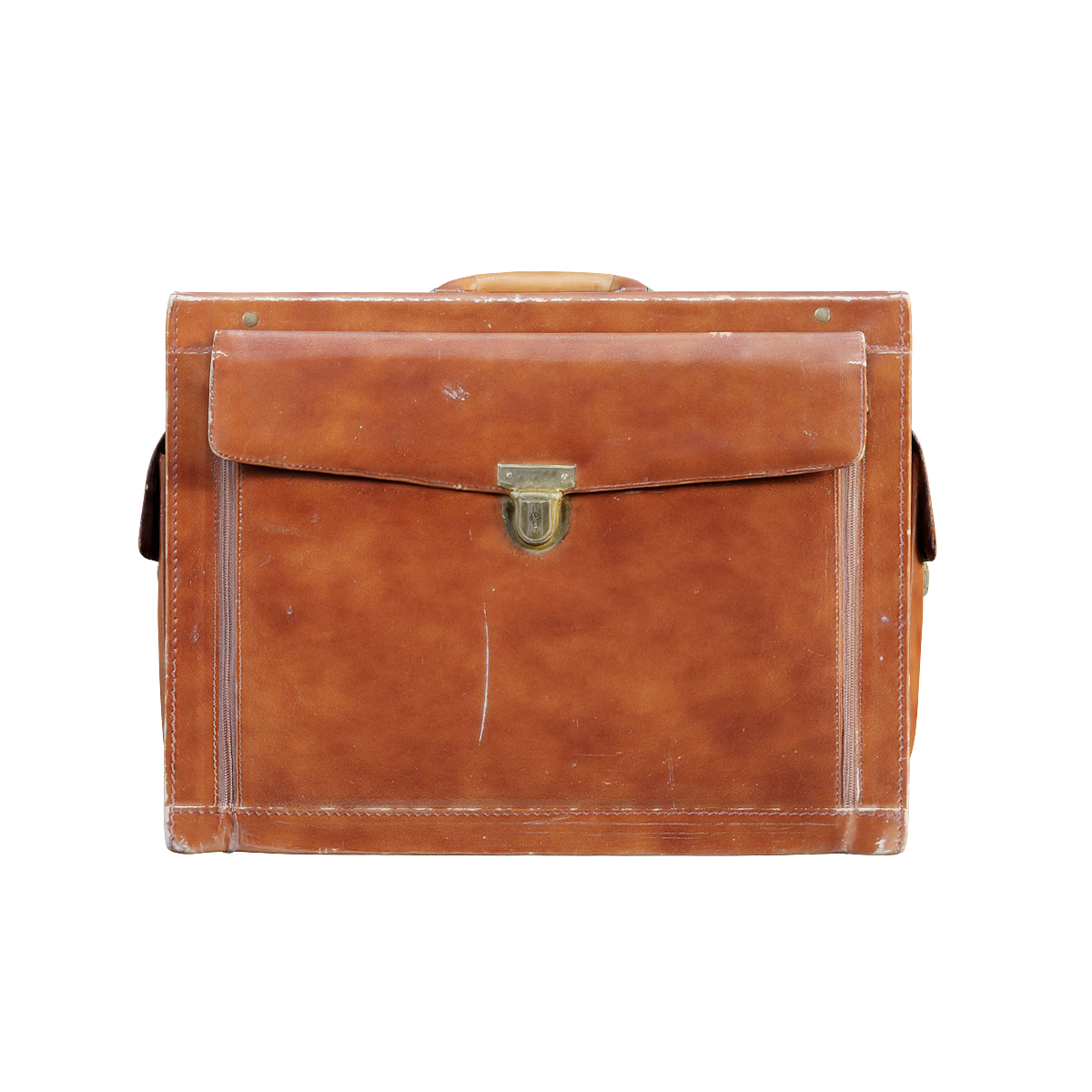 Combination Lock Leather Briefcase