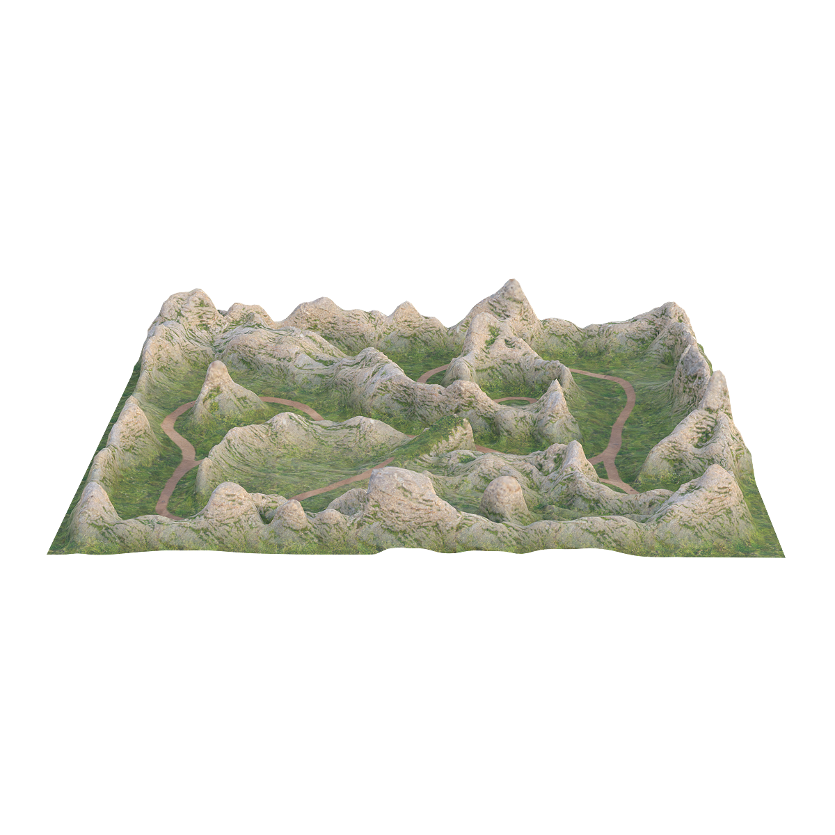 Mountain path scene