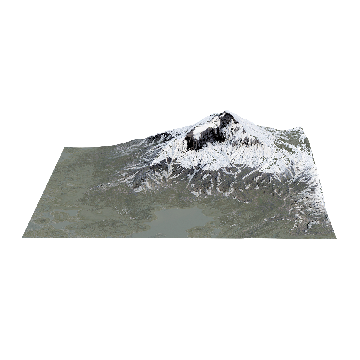 Snow Mountain Scene