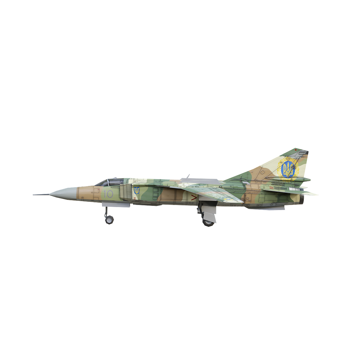 Soviet MiG-23 "Flogger" multi-role fighter (fan color)