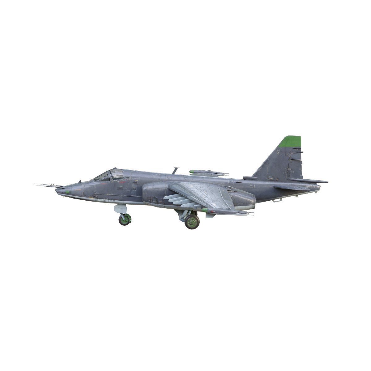 Soviet Su-25 "Frogfoot" sonic attack aircraft (black)