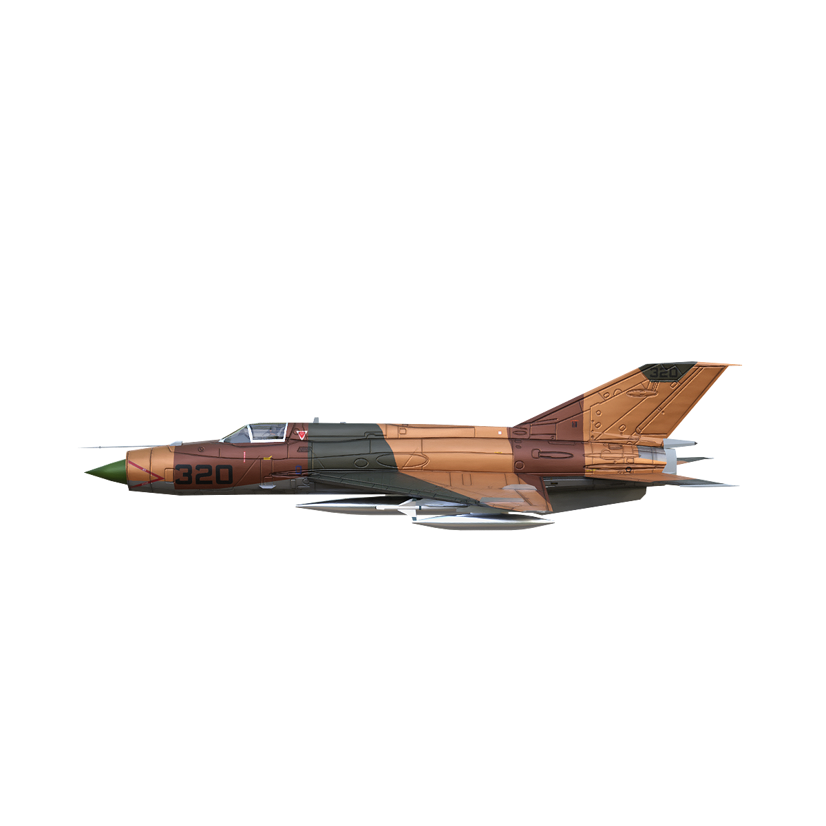 Soviet MiG-21 "Fishbed" fighter (brown)