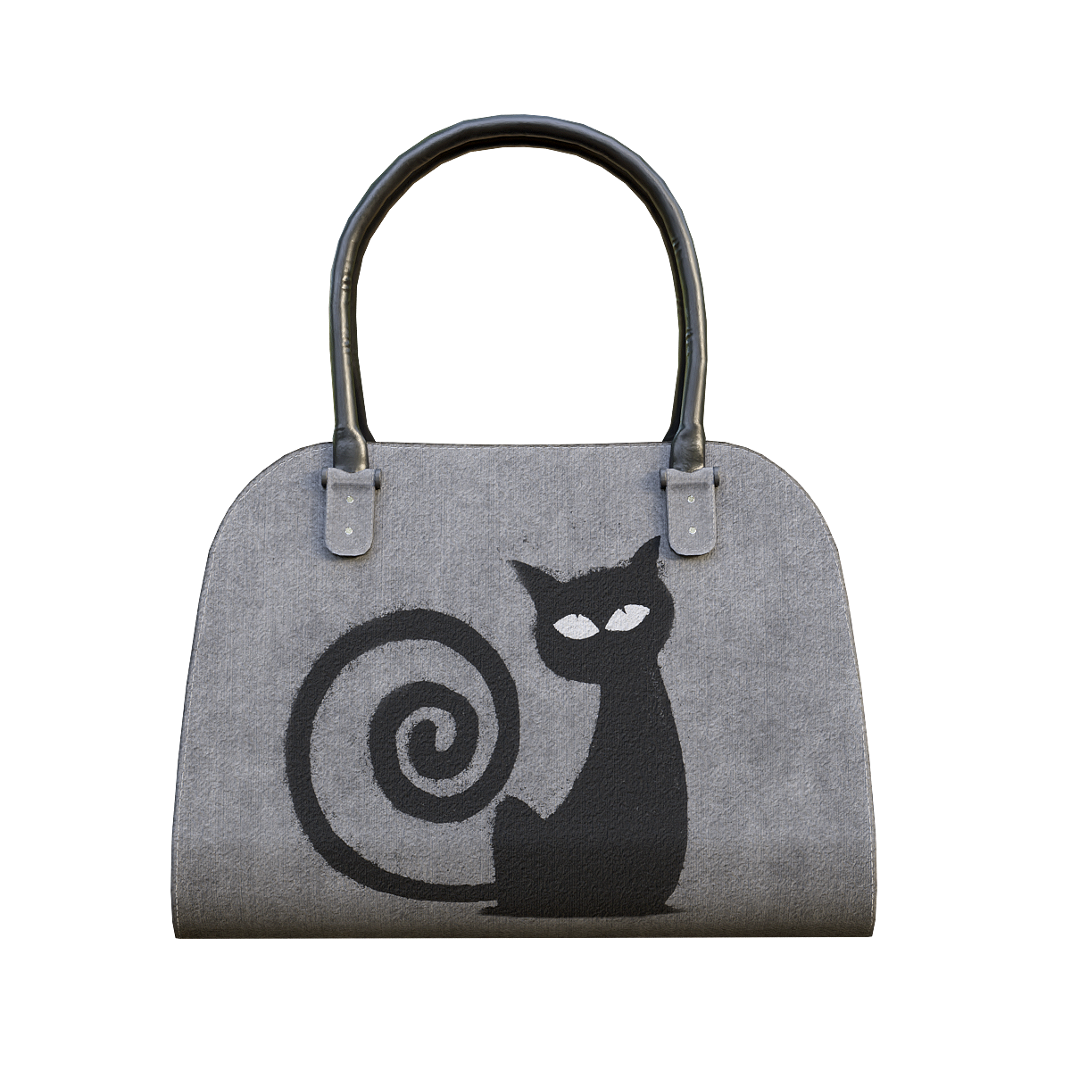 Women's Black Cat Canvas Tote