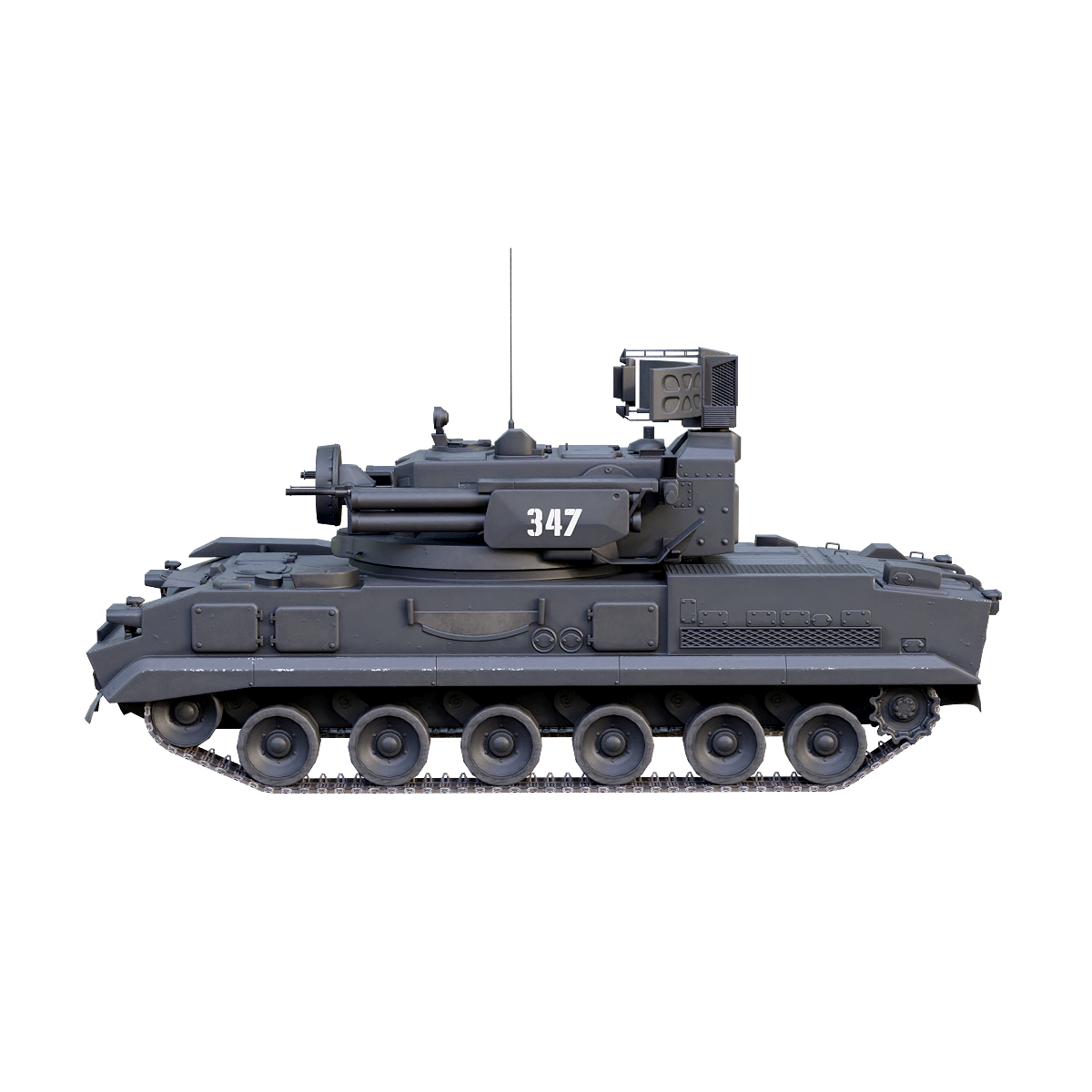 Russian 2K22Tunguska Self-propelled Air Defense System