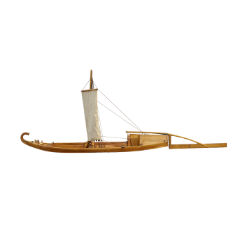Vessel "dubasa" in Vistula, Poland