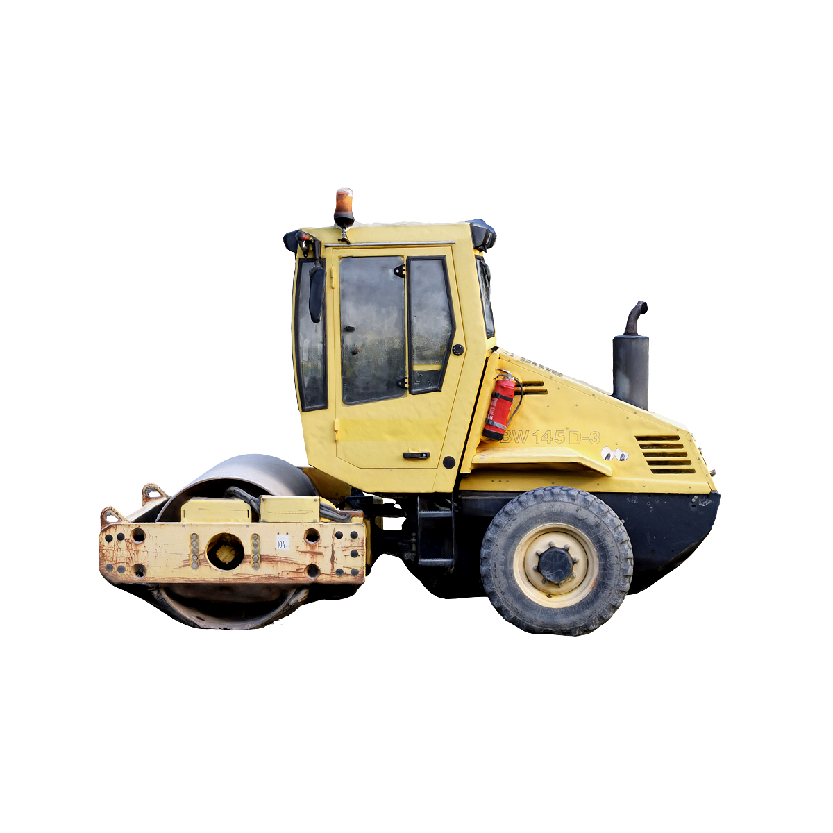 Road roller 3D scanning