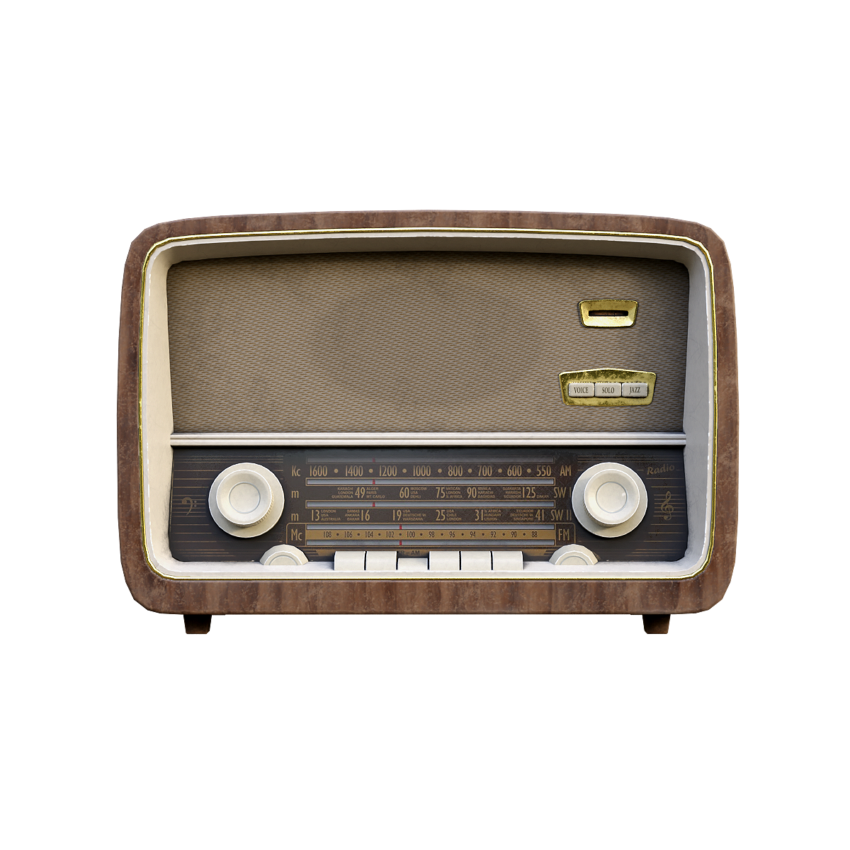 Vintage Wooden Radio