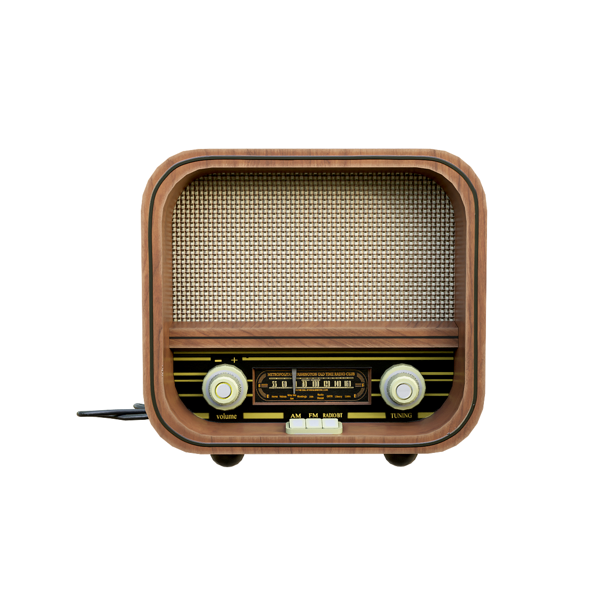 Retro Solid Wood Small Radio