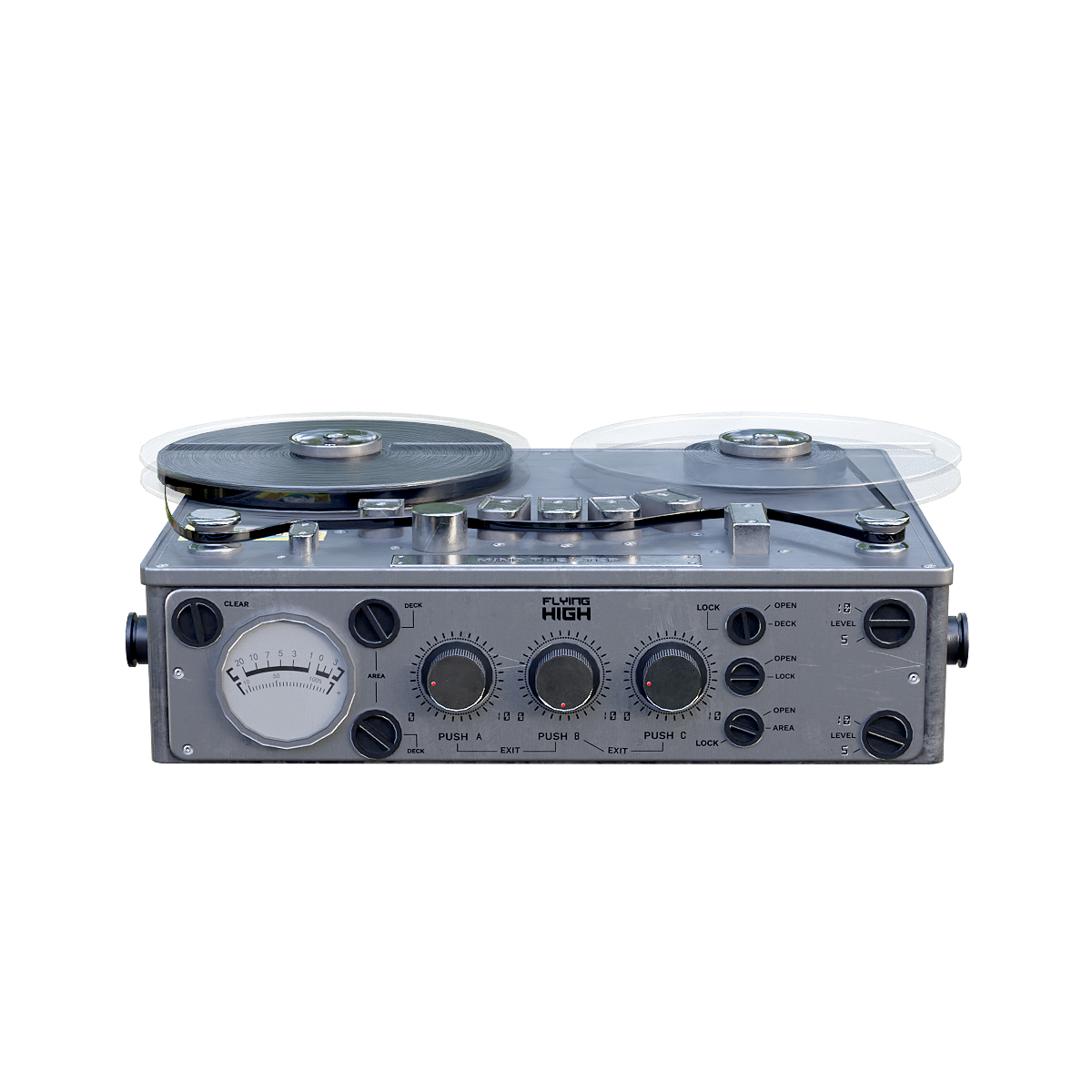 Vintage old-fashioned tape recorder