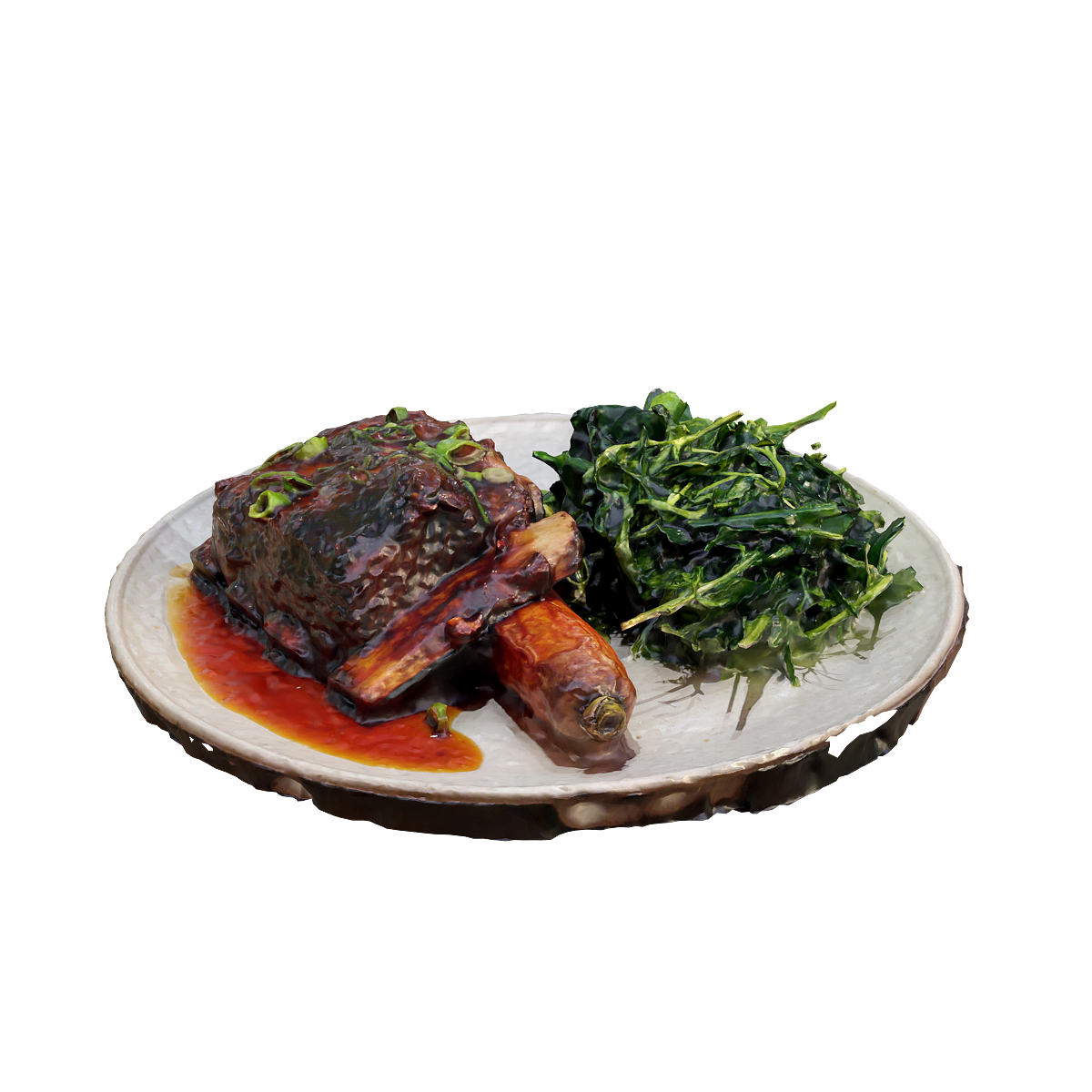 Barbecued Ribs at Joia Restaurant in Paris