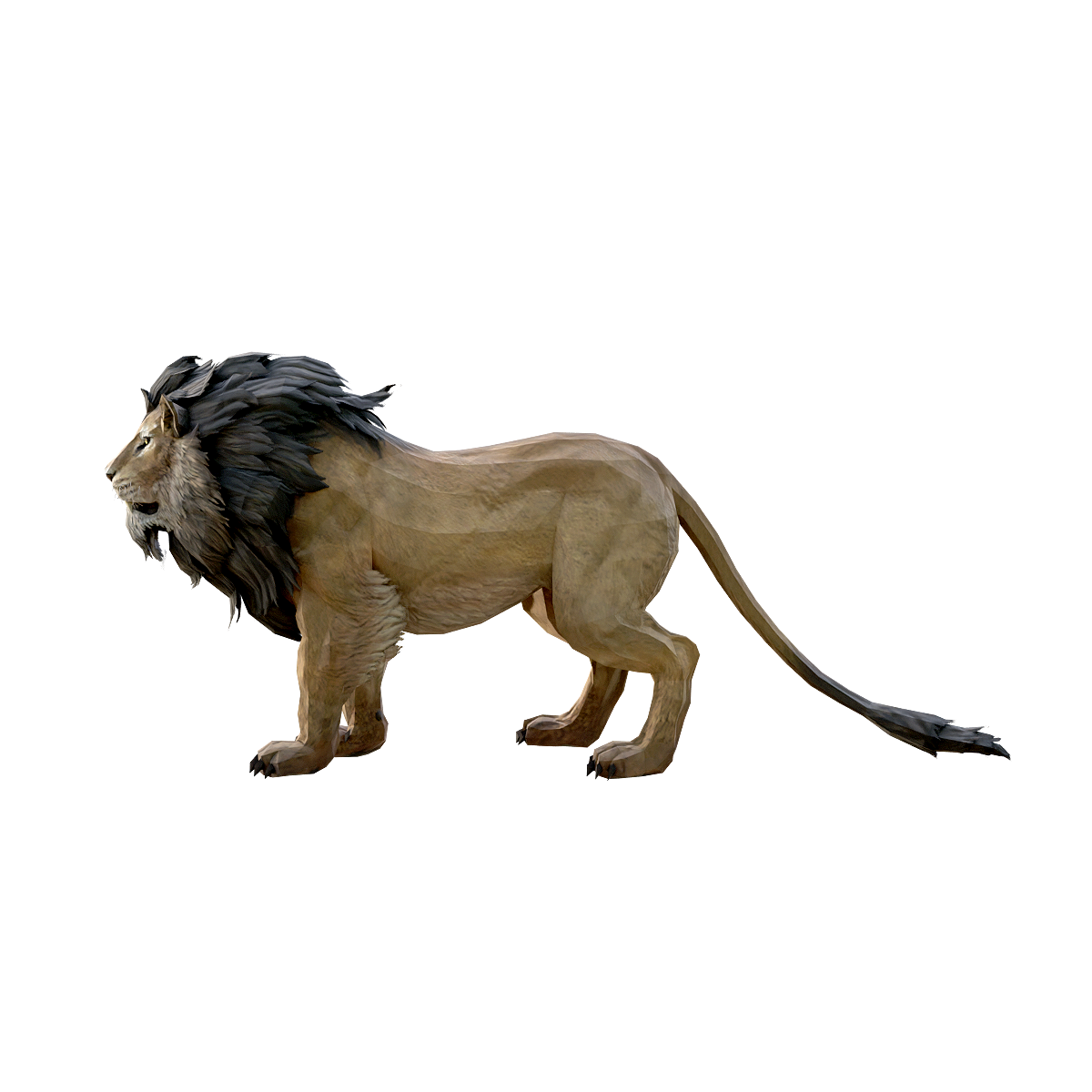 Male Lion 3D Animated Model