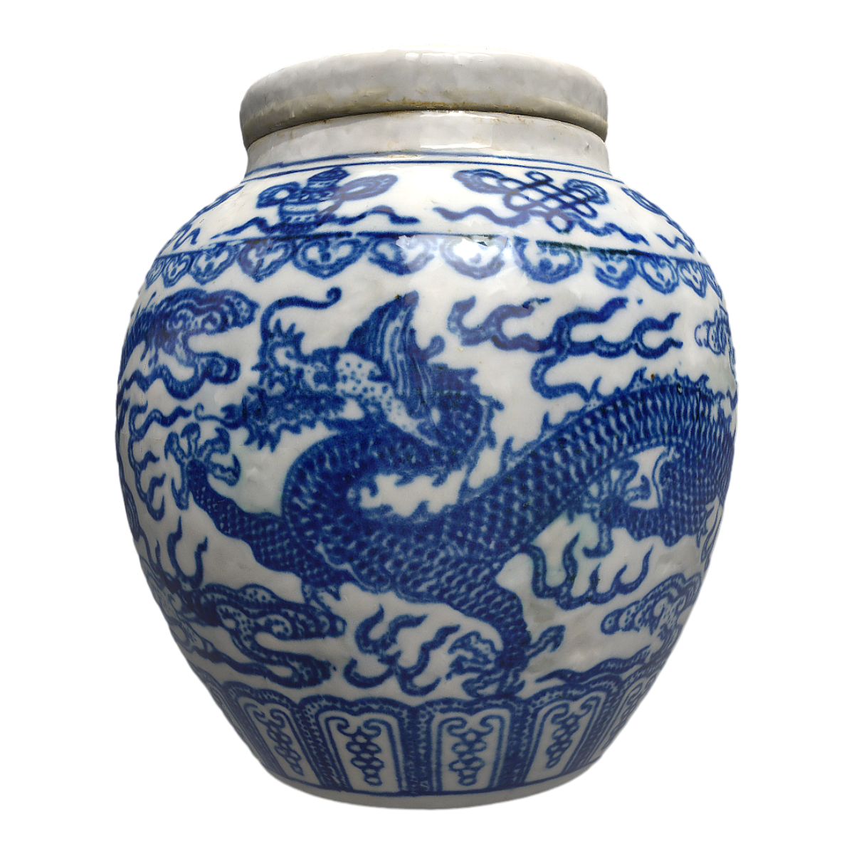 Jingdezhen Blue and White Porcelain Vase "from the Kangxi period of the Qing Dynasty