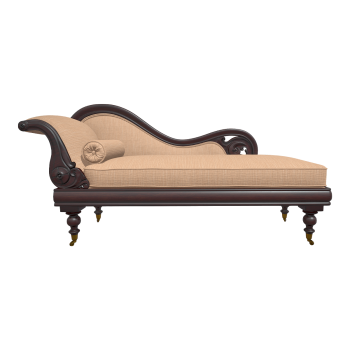 19th century French antique William IV Mahagoni lounge chair