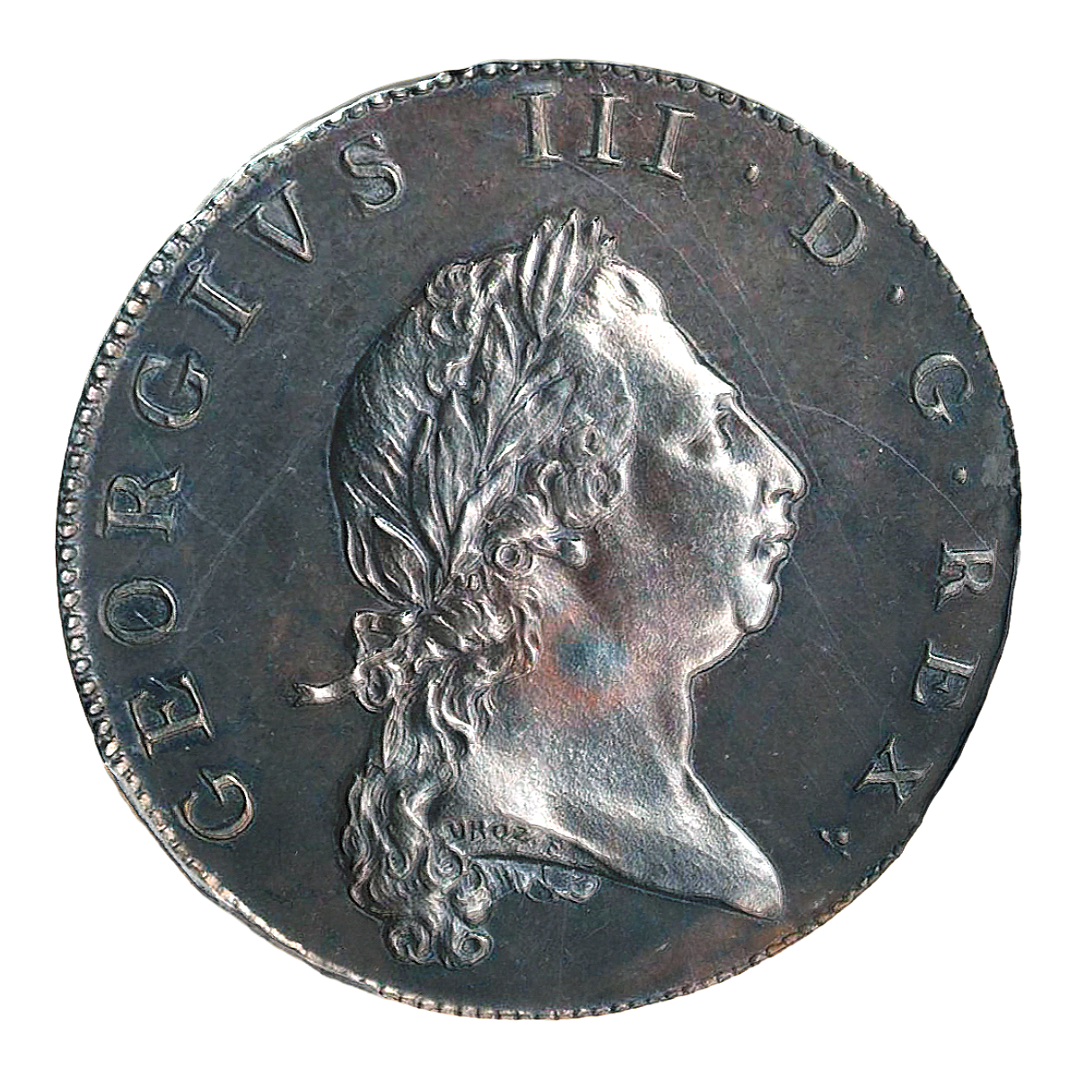 The currency issued by England in 1793 was 1 penny for George III