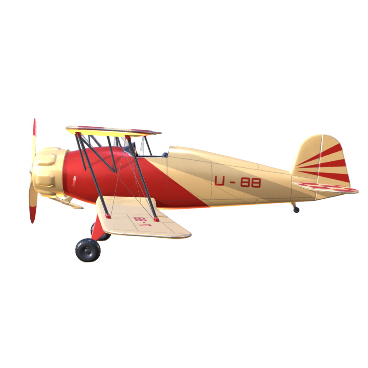 Double winged civilian aircraft Bucker Bu 133