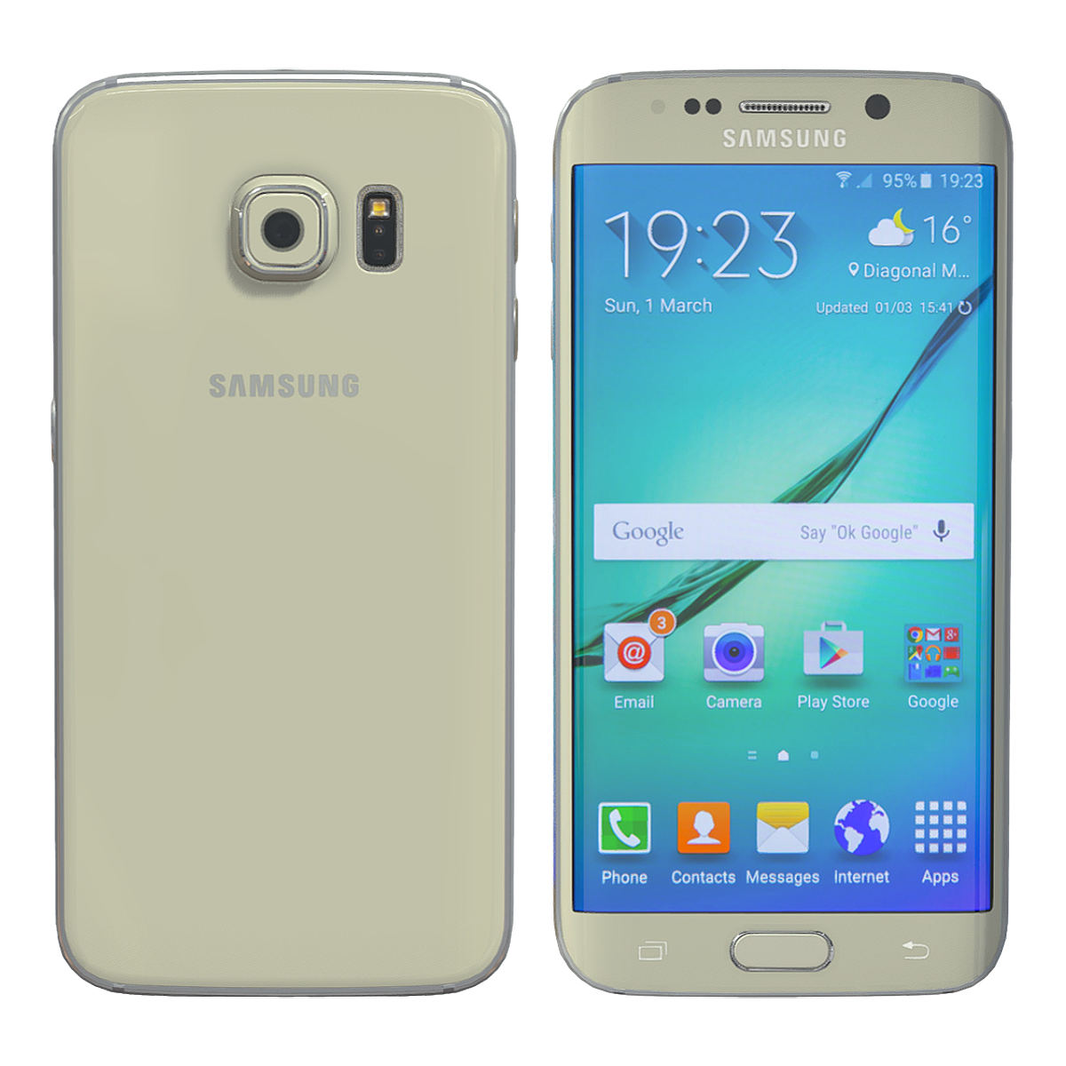 Samsung GALAXY S6 edge beige model