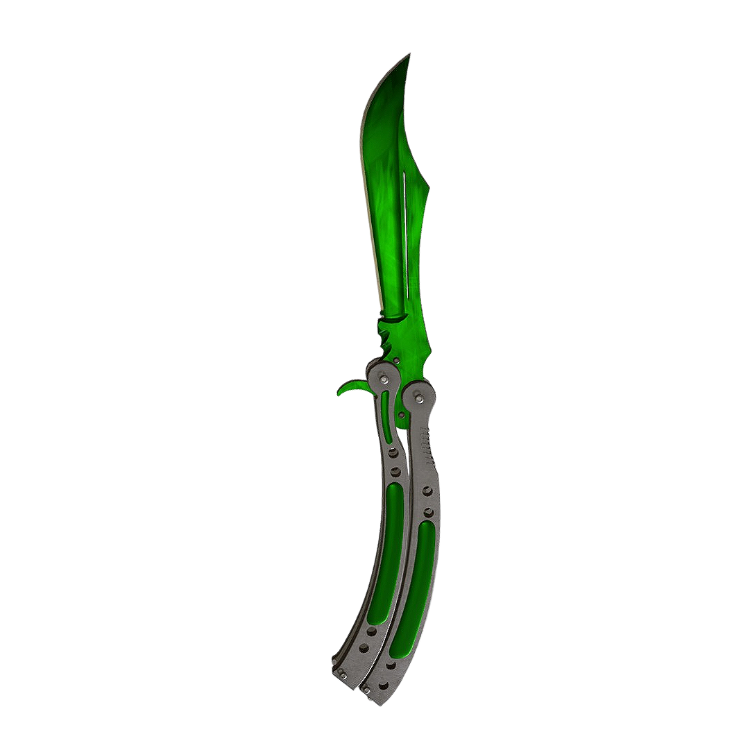 Weapon in the game Counter Strike: Global Offensive: Butterfly Knife Emerald